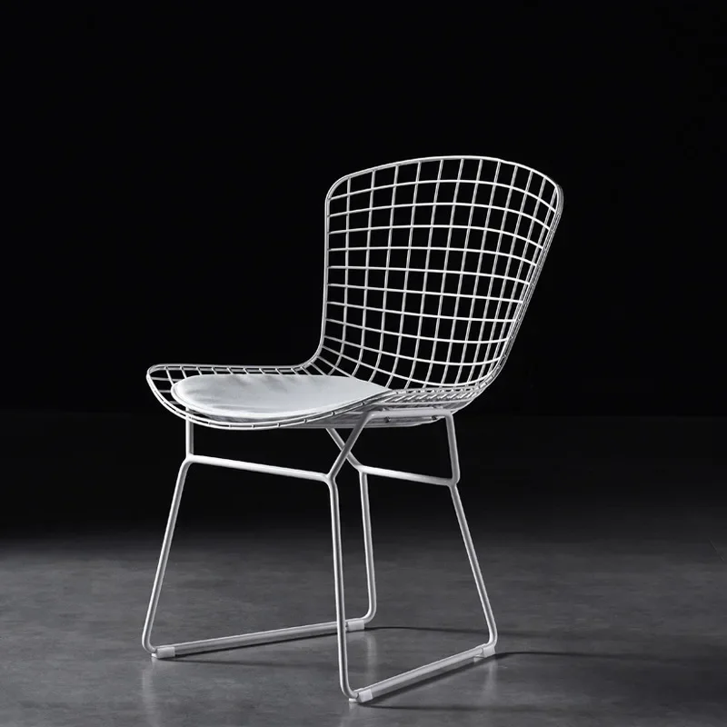 

Aoliviya Official New Nordic Style Ins Mesh Chair Internet Celebrity Hollow Gold Dining Chair Wrought Iron Creative Home