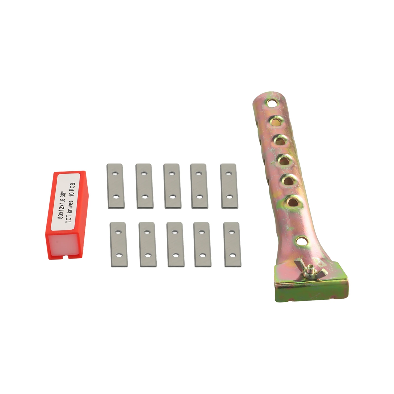50x12x1.5mm 양날 카바이드 스크레이퍼 블레이드 (목재, 금속, 콘크리트 및 석재 표면의 수동 페인트 제거용)
