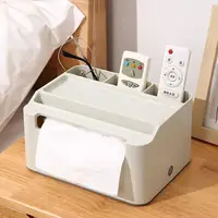 Tissue Box Napkin Holder Remote Control Storage Desk Organizer Office Multifunctional Sundries Container Storage Home 1