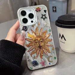 Sun Flower Starry Sky Shockproof Phone Case Cover for iPhone 12 (YCB060505)