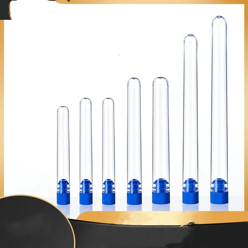 

Laboratory Consumables Round Bottom Transparent Plastic Test Tube with Plug PS Material, Inner Diameter 12/13/15/16/20mm
