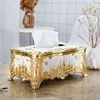 Creative European-style castle tissue holder storage box retro acrylic paper box high-end cafe home kitchen fashion paper box 4