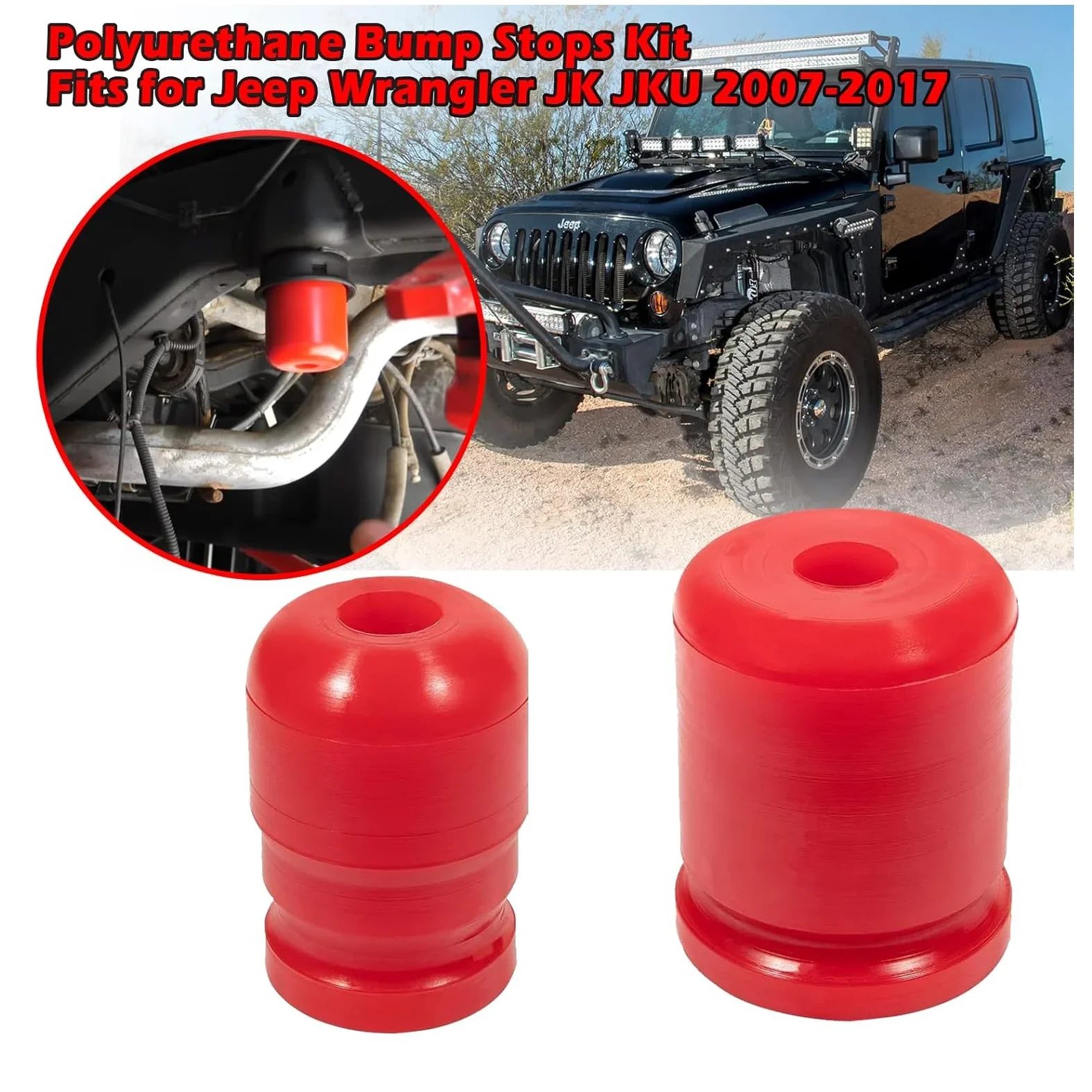 1/2/4pcs 1-1303 1-1304 Bump Stops Kit for Jeep Wrangler JK JKU Sport Rubicon Sahara Freedom Unlimited 2007 -