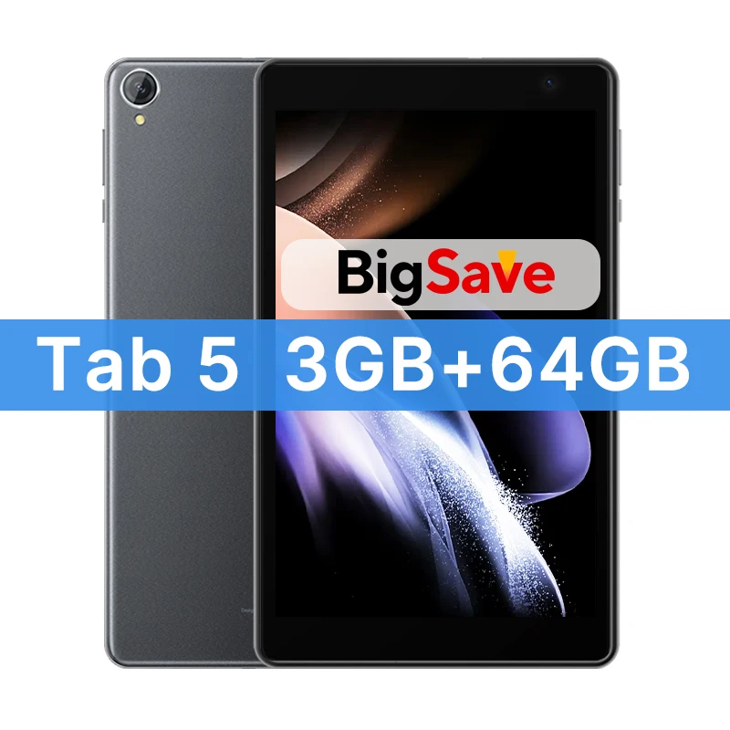 thumbnail image 1 of Tableta Blackview Tab 5 de 8 pulgadas con pantalla HD+ IPS, 5 GB (3+2 ampliables), 64 GB de ROM, Android 12, batería de 5580 mAh, pantalla táctil, tableta para PC, 1 of 5