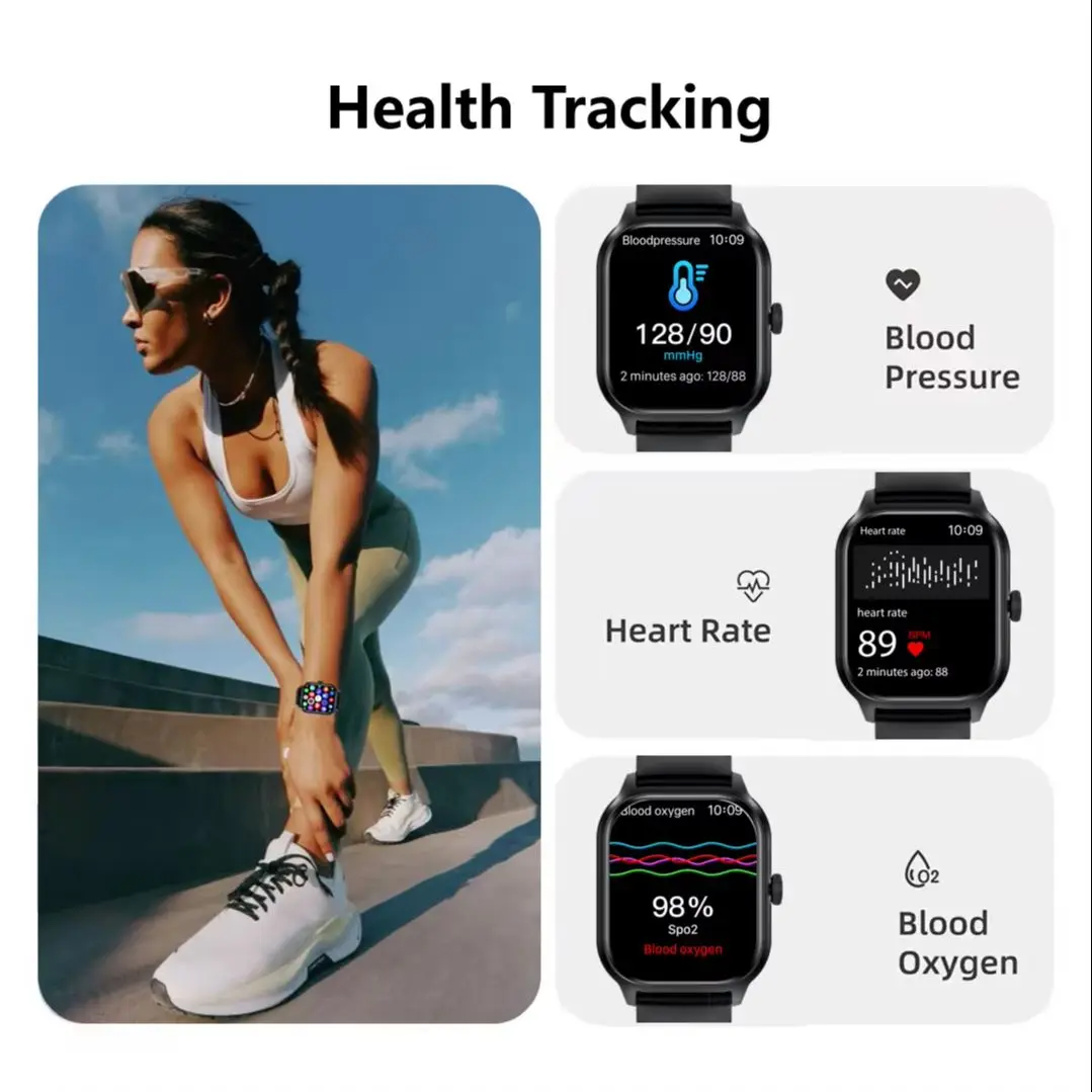 Smart Watches For Man Woman Bluetooth Call Music Fitness Tracker Sport With Waterproof Pedometer Information Alerts