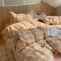 100% cotton Soft Bedding Set Stripe Printing Duvet Cover with Pillow Case Bedclothes Bedspread Pillowcases Comforter Sets 1