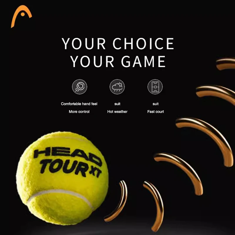 HEAD Professional Tennis 4B TEAM 3 Tour XT Training Ball T 3B Pro Match Balls High Elasticity Resistant Durable Excesice