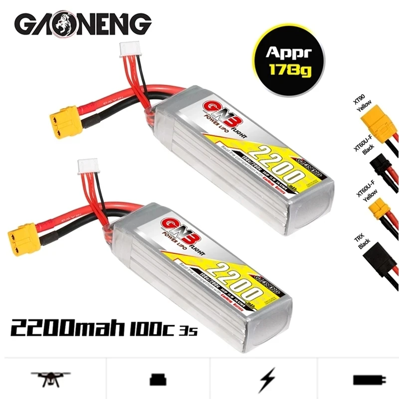 

GNB 11.1v 2200mAh 100c/200c Lipo Battery For RC Car Boat RC Helicopter Quadcopter FPV Racing Drone Spare Parts 3s Drones Battery