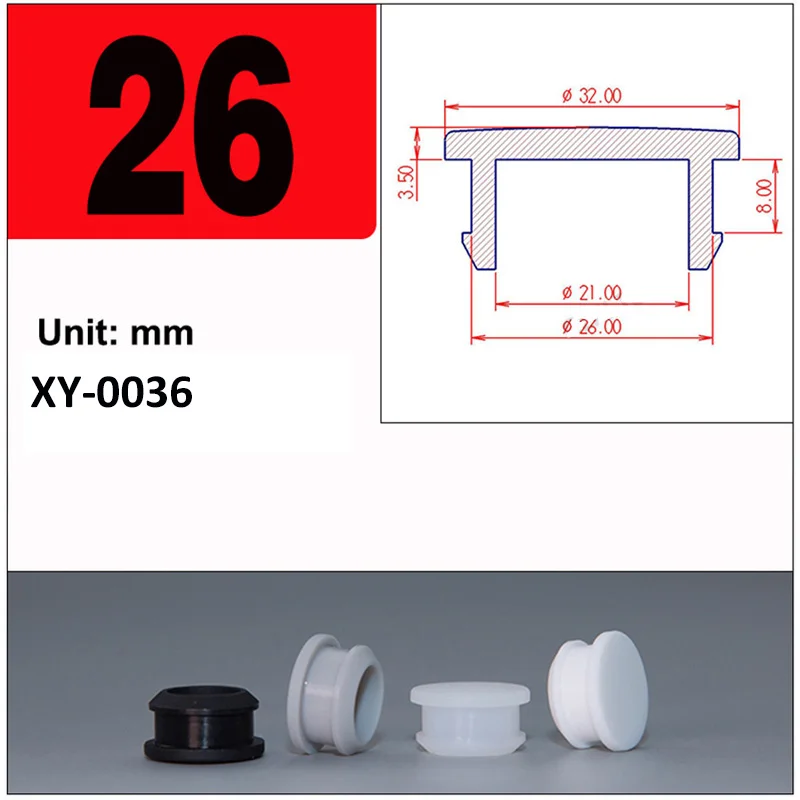 Grey High Temperature Resistant Silicone Rubber Caps - Snap-On Blanking Seal Stoppers