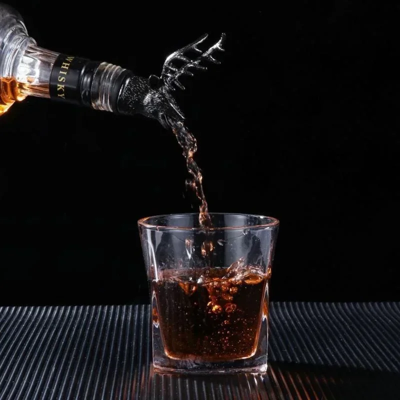 VERSEZ ET BOUCHON élégants Bouteilles De Vin Tête De Cerf Pour Versement Sans EUR 12,41