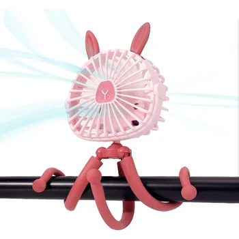 유모차 냉각 팬, 삼각대 클립이 있는 휴대용 팬, 휴대용 팬, USB 충전식 침대, 카시트, 여행, 캠핑용 상품 이미지
