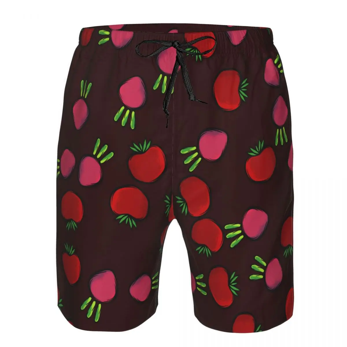 

Men Swimwear Breathable Quick Dry Trunks Vegetables Pattern Beach Shorts for Surfing