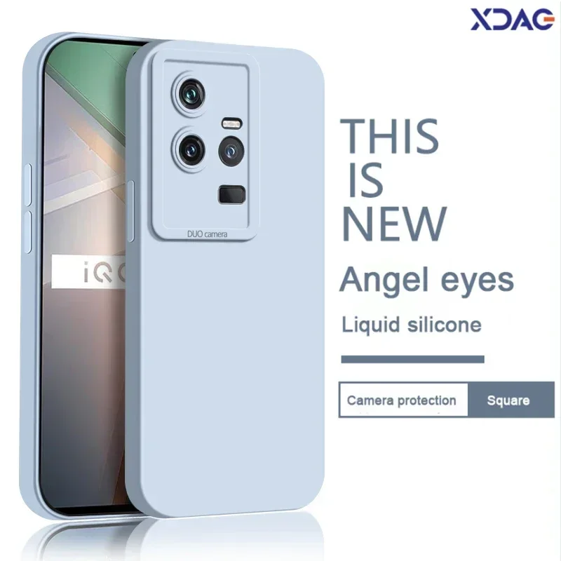 Luxury Dual Layer Soft Silicone Phone Case with Solid Lens Protection and Angel Eyes Design