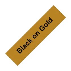 Single Pack Laminated Label Tape, 12mm Width, for Brother Label Printers (Black on Gold)