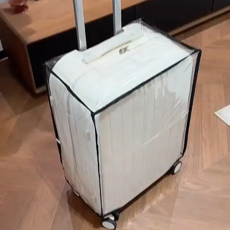 수하물용 두꺼운 보호 커버 투명 방수 방진 충격 방지 수하물 커버 체크인용 도시형 심플 스타일