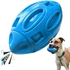 Squeaky Dog Toys For Aggressive Chewers Rubber Puppy Chew Ball Teeth Grinding Cleaning Durable Pet Toy For Medium Large Breed 1