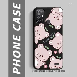 Shockproof Silicone Soft TPU Phone Case with Fashion Cartoon Design for ZTE Blade A52 (HS - C0105)