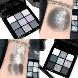 Elegant 9 - Shade Eyeshadow Palette with Matte & Glitter Finishes, Long - Lasting Easy Application (01)