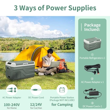 Alpicool NL Portable Car Refrigerator – 12V/24V Compressor Fridge Freezer for Camping, Travel & RV 6