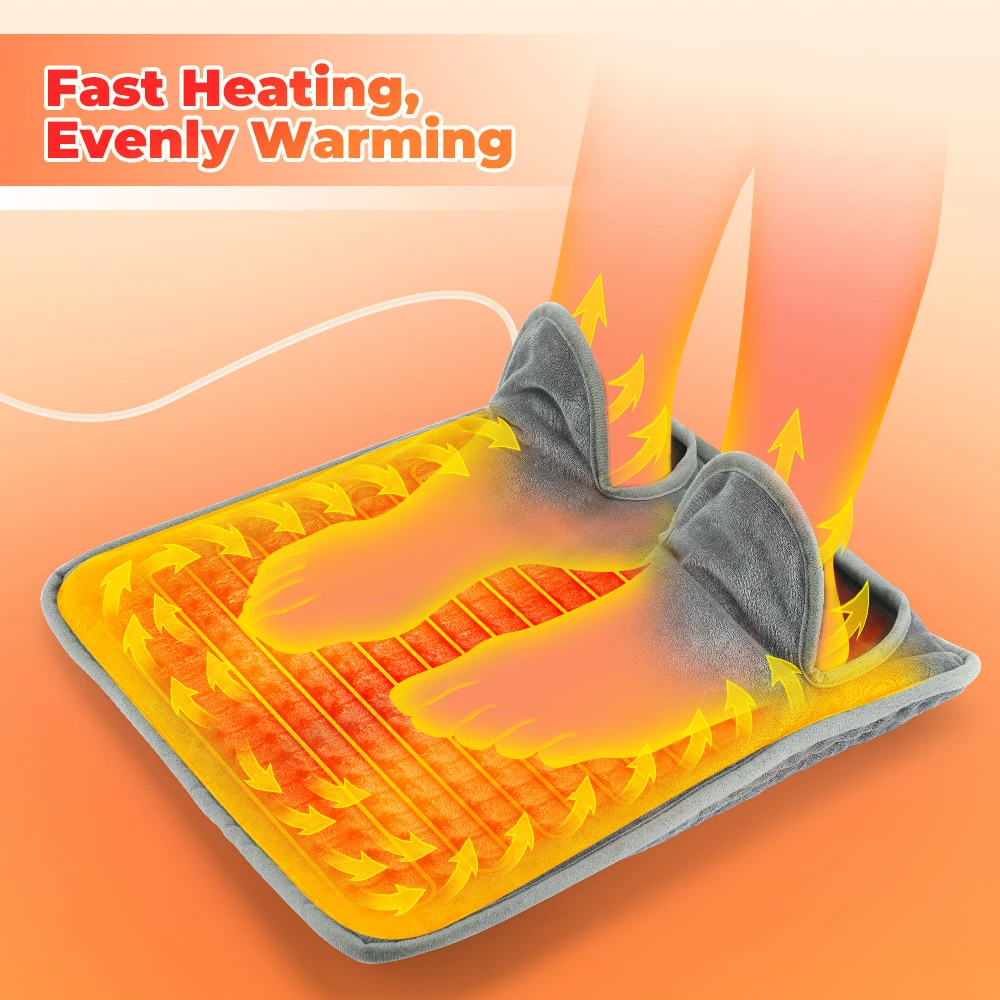Electric Foot Warmer Heating Pad Soft Plush Washable Portable Winter Heater Thermal Blanket Hand Foot Warming Mat For Bed Sofa 3