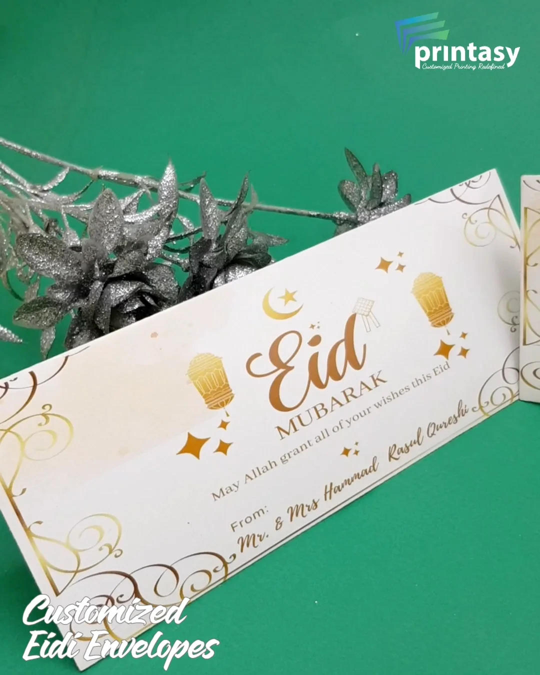 Standard Money Envelop Printed Envelope Perfect for Eid, Wedding, Events, Occasions, Parties, Gifts, Lifafa, Kharchi, Eidi (Pack of 20)