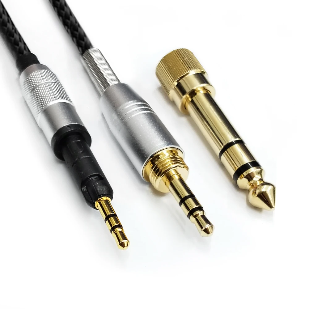 YAYINCC 3.5MM to 2.5MM+6.35MM Headset Upgrade Cable Hifi Headphone Audio Line For SENNHEISER HD6 HD7 HD8 HD515 HD558 HD549 HD5XX