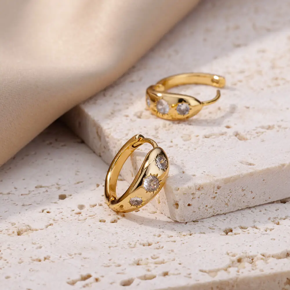 Brincos de argola com estrela e coração para mulheres e meninas, luxuosos, em aço inoxidável, tendência 2025 em joias estéticas._voghion.com