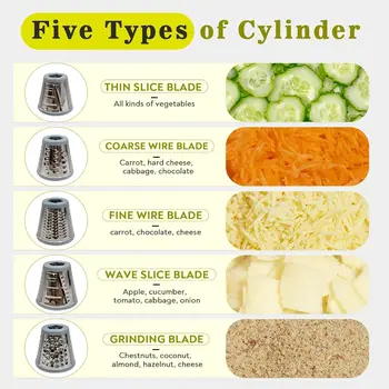 5 In 1 Electric Cheese Grater Salad Shooter Maker For Blo Cheese Home Kitchen Electric Food Slicer Shredder Chopper Automatic 2