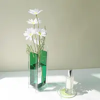 Unique Floral Container Compact Flower Pot Break Resistant Decorative Living Room Semitransparent Decorative Acrylic Vase 2