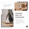 Angel Glass Cover Display Dome Candlestick Holders with Wood Base Mini Eternal Flower Vase Paper Cup Decorative Design 5