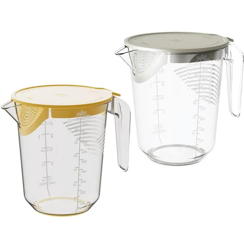 

Baking Jug Cup with Handle dust-proof filter plate graduated eagle mouth measuring cup Kitchen Measuring Beaker for Baking
