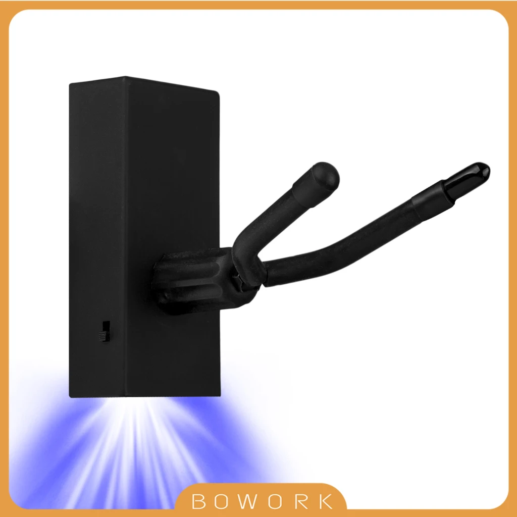 

Cool Lighting Back LED Violin Viola Hanger Hook With Bow Holder for Home & Studio Wall Mount Use For DIY Violin Viola Cello-Blue
