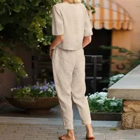 Erin Half-sleeved Round Neck Pant Set 5