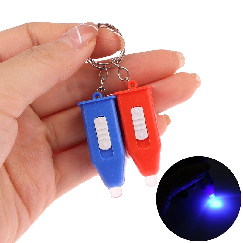 

Innovative And Practical LED Outdoor Easy To Carry Purple Light Keychain Mini Ultraviolet Plastic Flashlight Gift Small Pendant