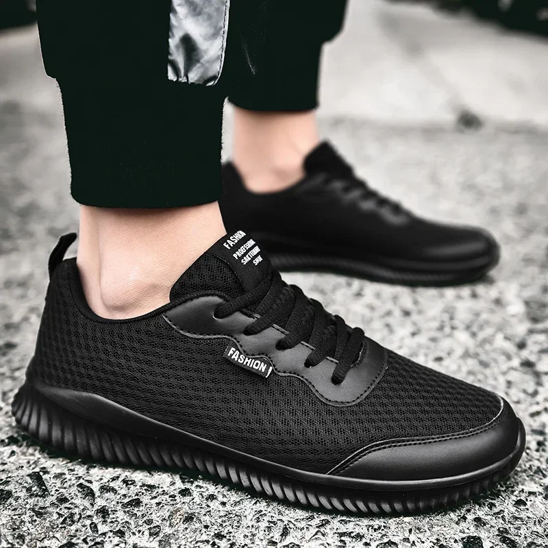 

Men's Shoes 2023 Hot Sale Lace Up Men's Vulcanize Shoes Autumn Solid Low-heeled Casual Net Cloth Breathable Outdoor Sneakers
