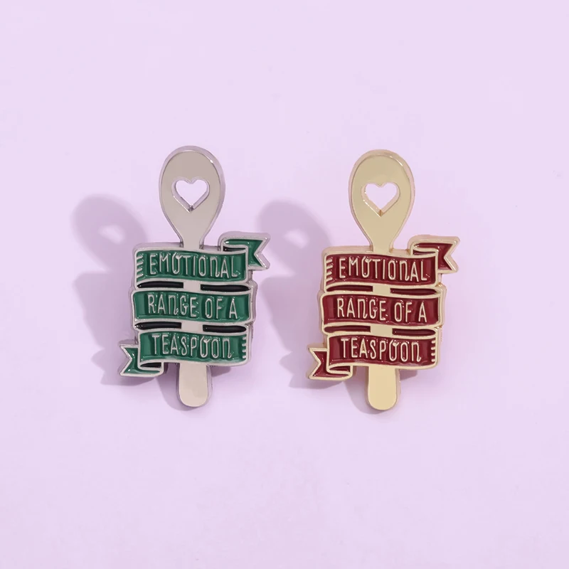 

Emotional spoon Enamel Pins Funny Teaspoon Cartoon Brooches Lapel Badge Hat Backpack Clothes Pin Jewelry Gift for Friends Kid