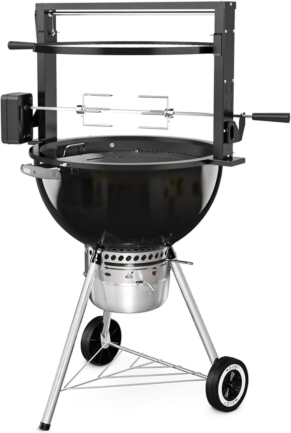 only fire Style Grill Rotisserie System Adjustable Cooking Grate Attachment for Weber 22 inch Kettle Grills - Global 2