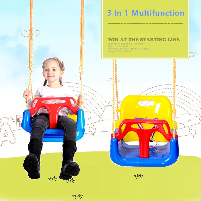 3 In 1 Multifunctional Baby Swing 3-14 years old Hanging Basket Outdoor Kids Toy Baby Swing Toy Patio Swings Removable 5