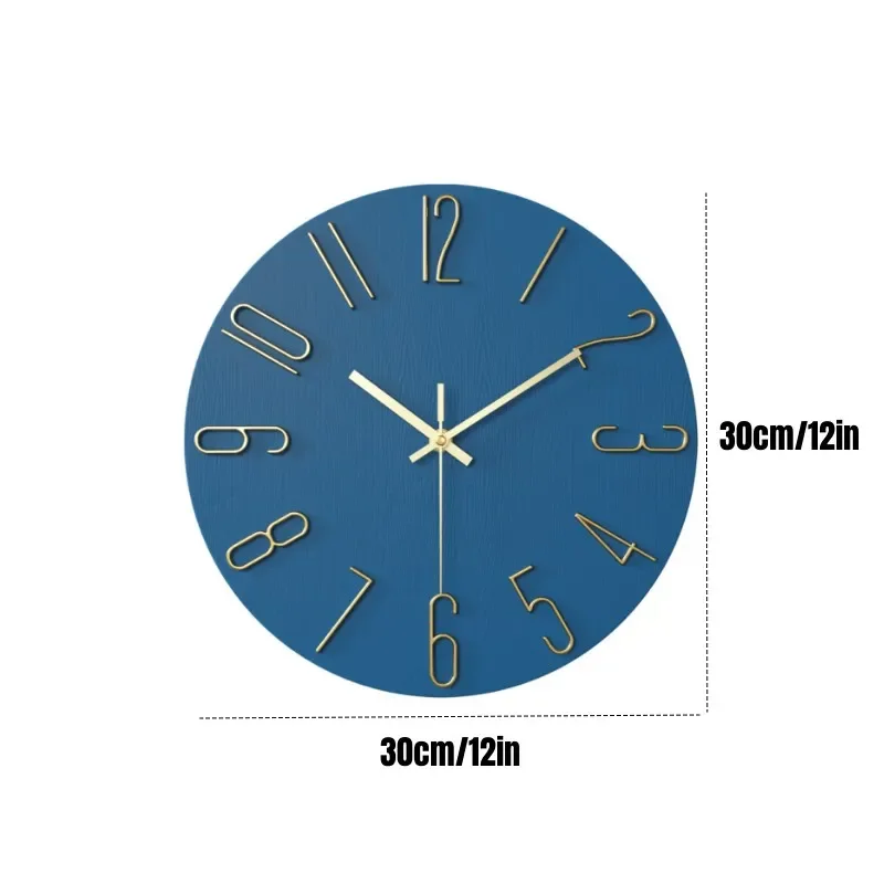 3D Wall Clock 12 inch 30CM Digital Living Room Wall Decor