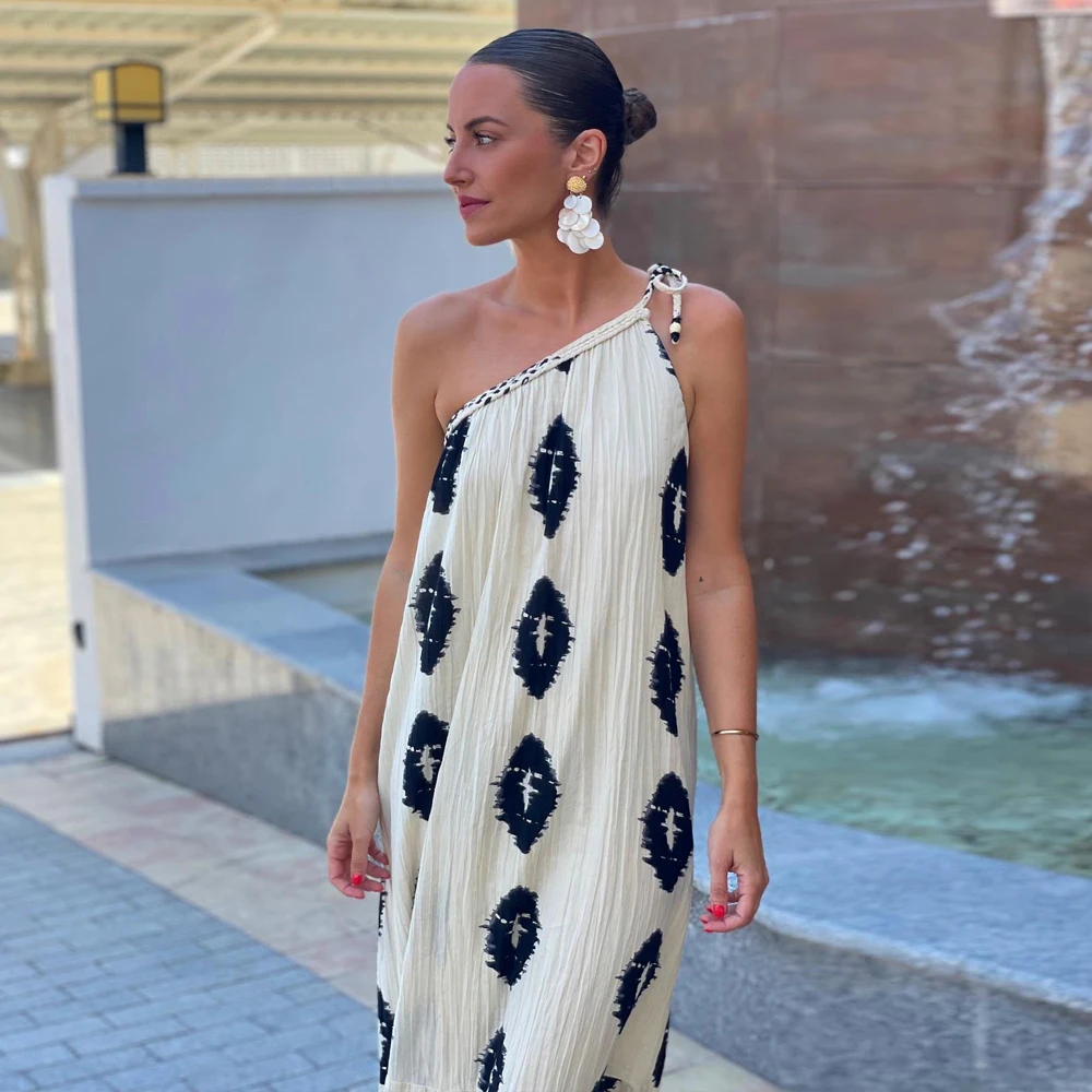 

2023 летние праздничные фотоплатья, сексуальное облегающее платье средней длины на одно плечо, женское элегантное шикарное асимметричное Повседневное платье без рукавов