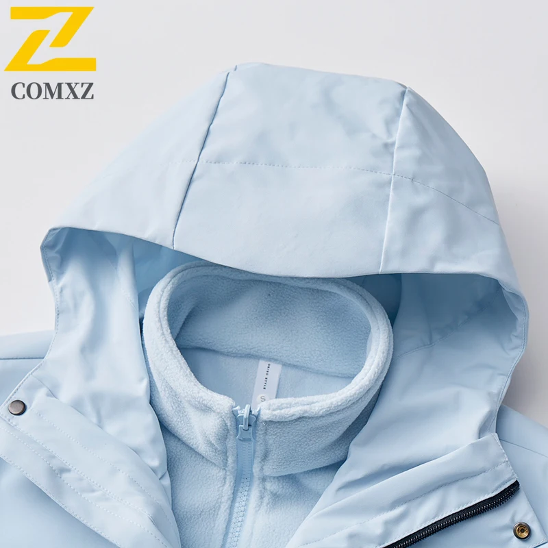 COMXZ Thickened Outdoor Casual Men Jacket Mountaineering Wind Resistant Warm Parka Urban Street Cozy Light Winter New Apparel