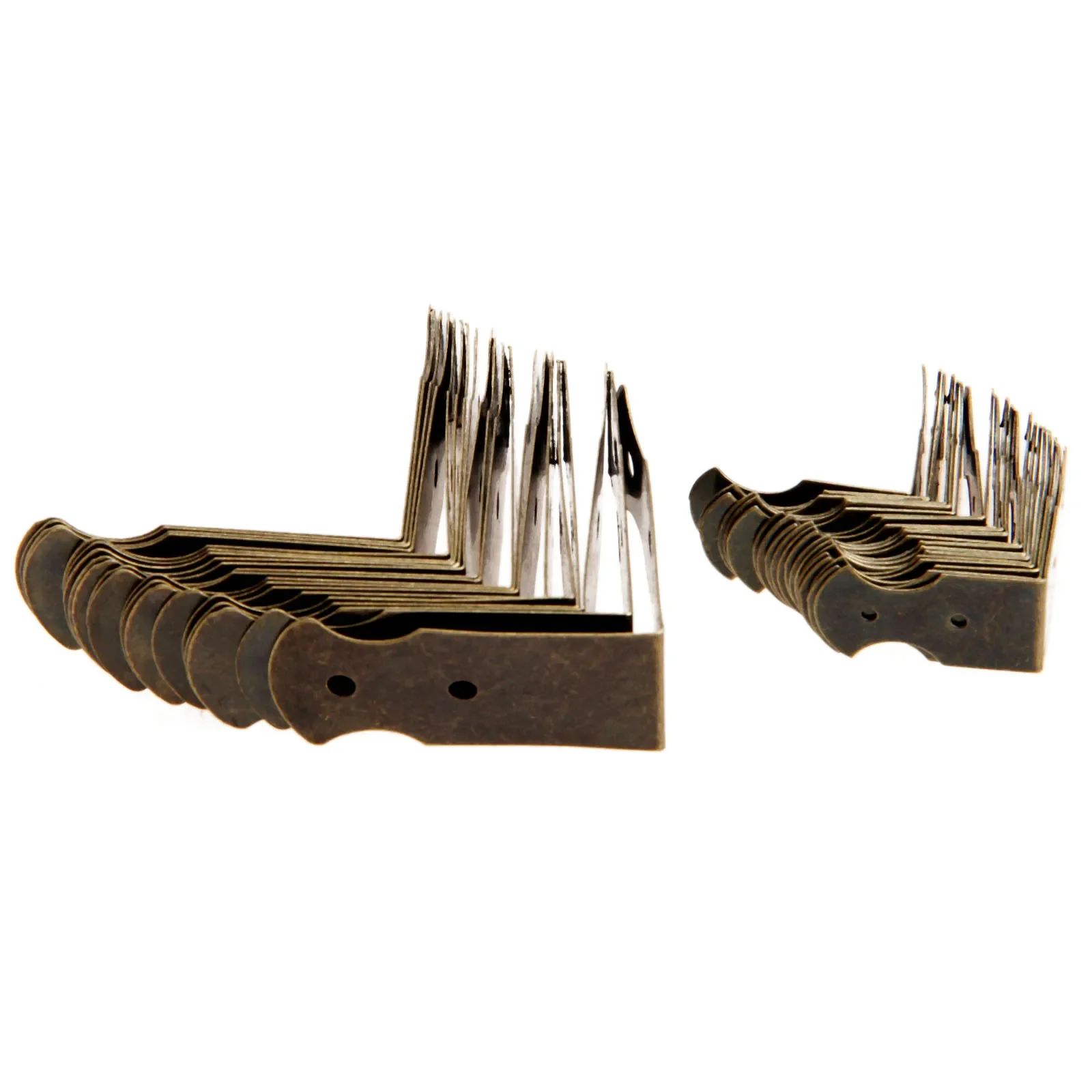 12Pcs Antique Bronze Corner Protector Jewelry Wine Gift Box Wooden Cases Corner Bracket Furniture Fittings