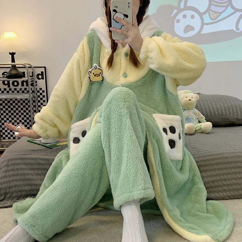 

Sanrio Plush Pochacco Cartoon Cute Couple Coral Fleece Can Be Worn Outside The Robe Anime Plush Toys for Girls Birthday Gift