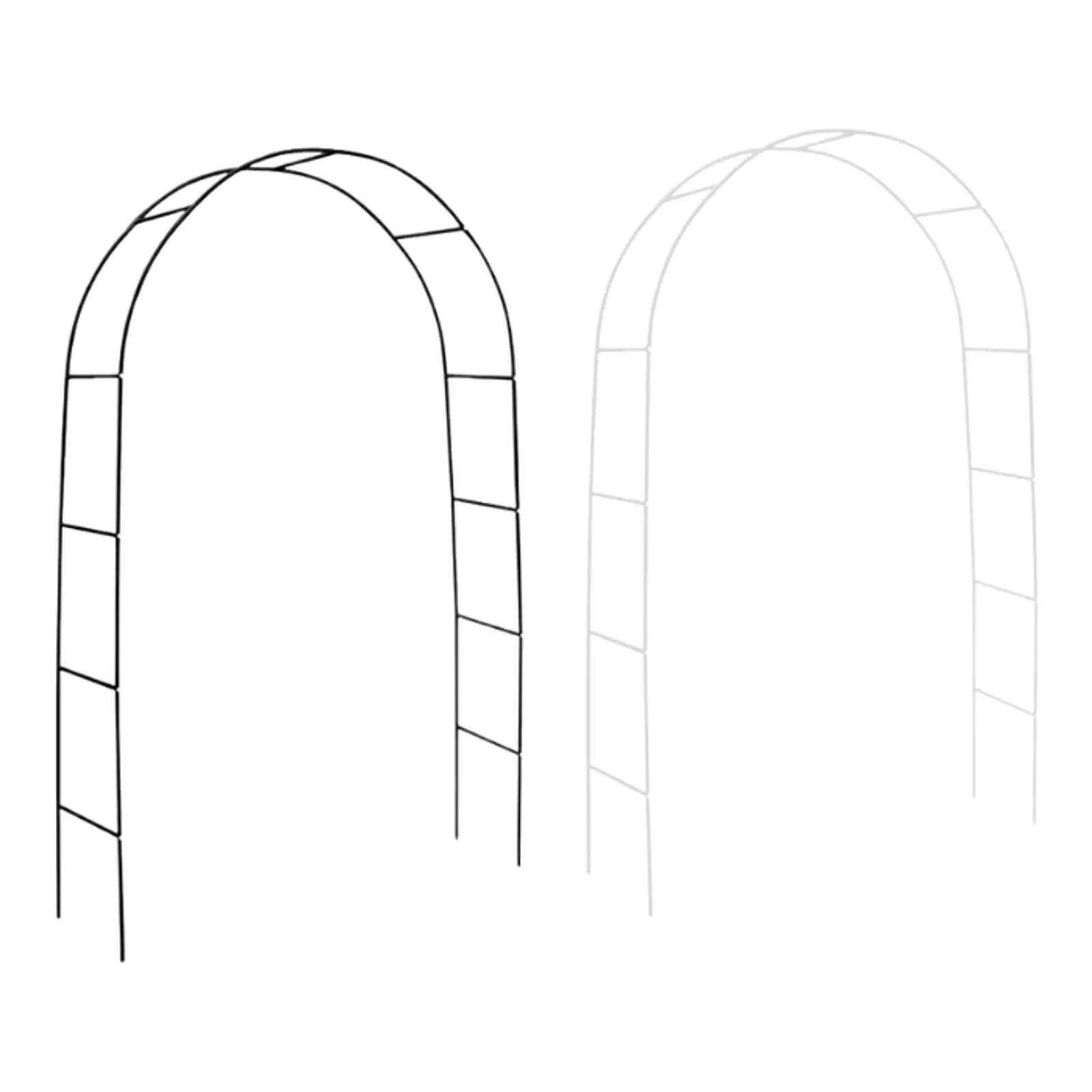 DIY Metal Garden Arch Trellis 240x140x38cm Flowers Frame Multipurpose for Roses Vines Bridal Party Decoration Sturdy