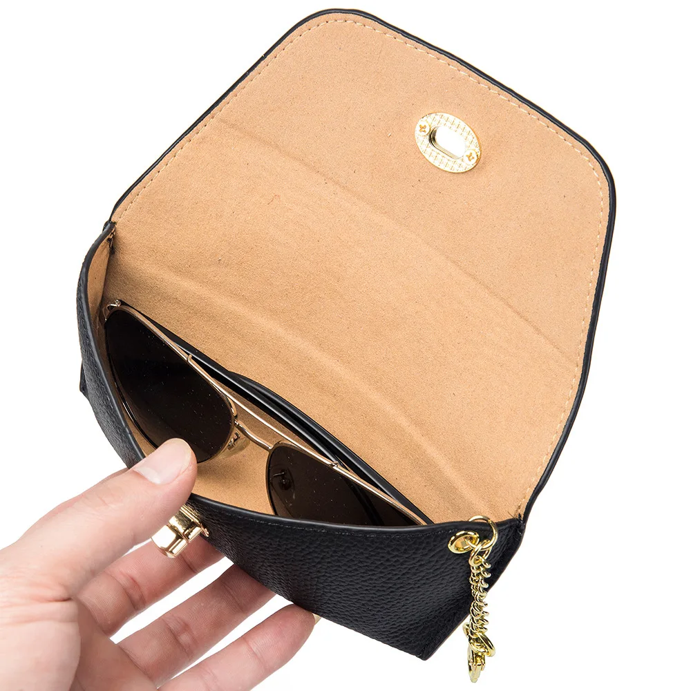 Vintage Handmade Genuine Leather Eyeglasses Case – Luxury Soft Storage Pouch and Spectacles Box