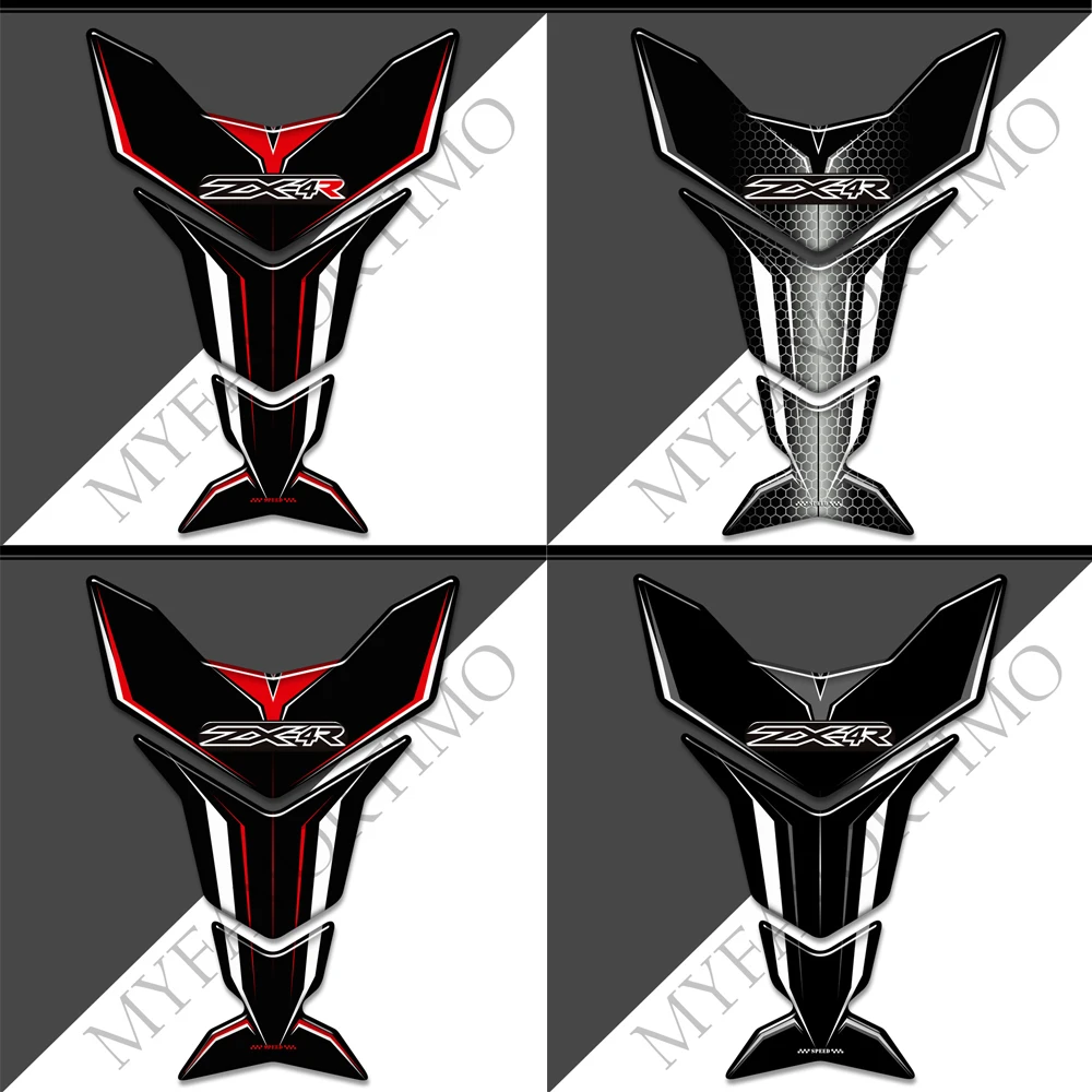 

For Kawasaki Ninja ZX-4R 400 ZX4R ZX 4R Motorcycle Protection Tank Pad 3D Stickers Decals Gas Fuel Oil Kit Knee Fish Bone