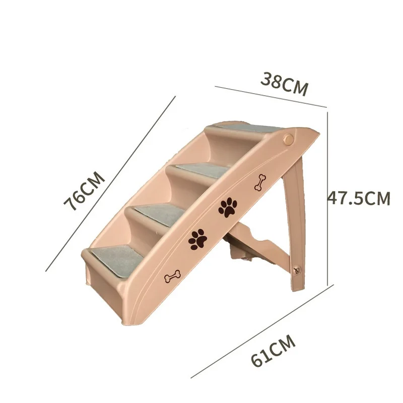 4-Step Pet Dog Stairs Folding Cat and Dog Steps Non-Slip Indoor Pet Steps Dog Stairs Ramp Sofa Ladder for Small Pet Dogs Cats