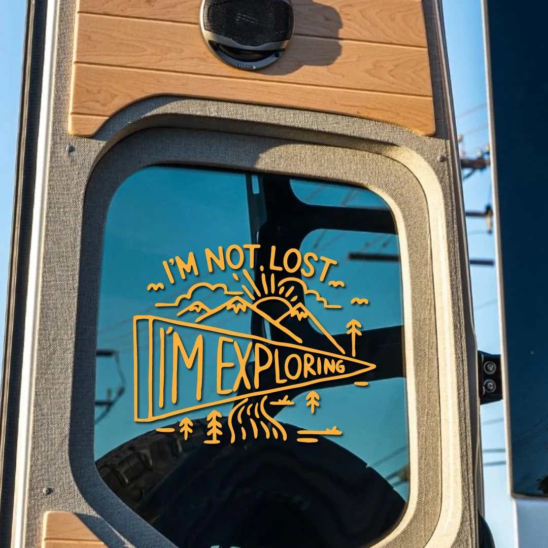 I'm not lost I'm exploring outdoor camping adventure creative RV off-road car stickers glass decoration painting