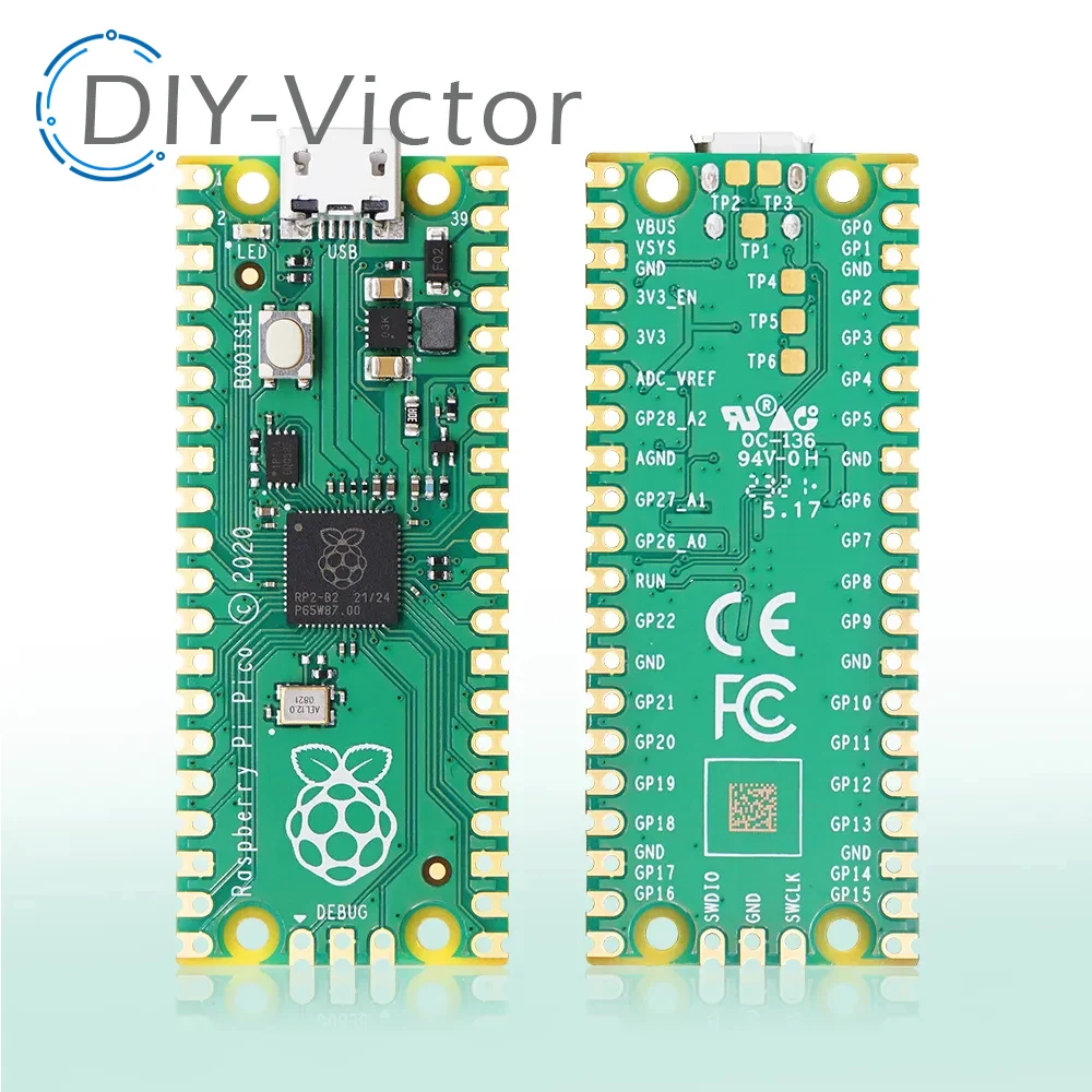 Rp2040 Dual-Core 264Kb Arm Per Raspberry Pi Pico Board Microcomputer A Bassa Potenza Processore Cortex-M0 + Ad Alte Prestazioni