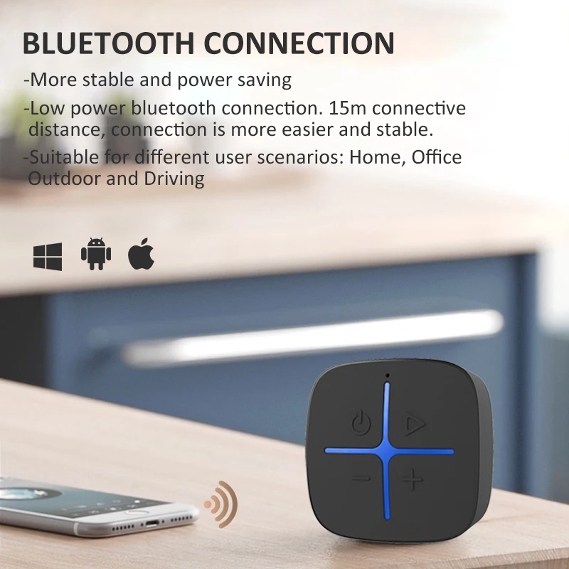Bathroom Ipx4 waterproof bluetooth shower speaker plastic with suction cup